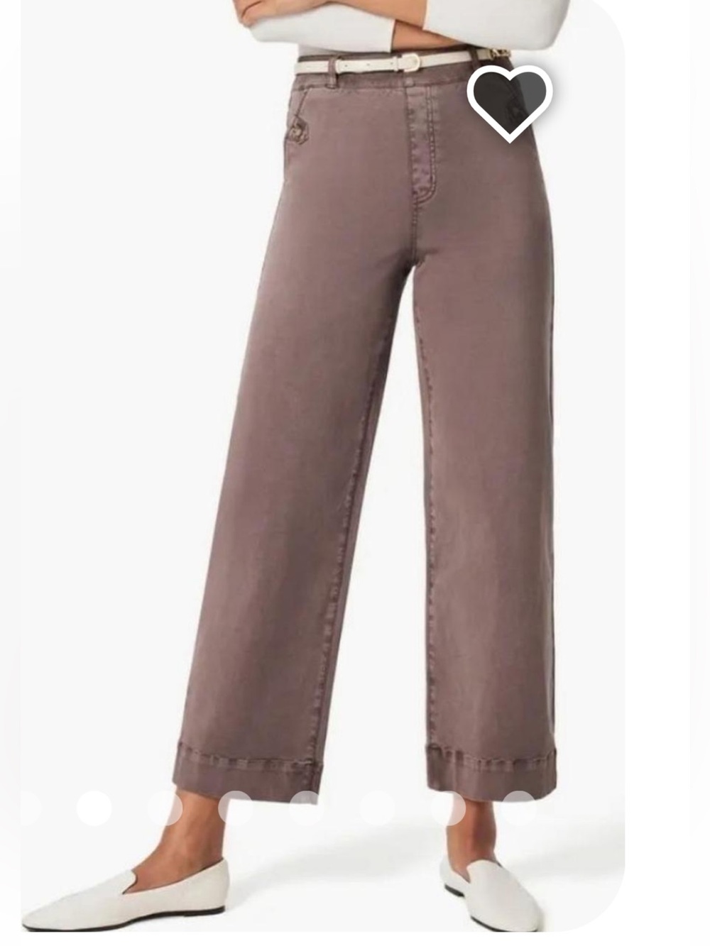 SPANX Cropped Twill Pant in Smoke